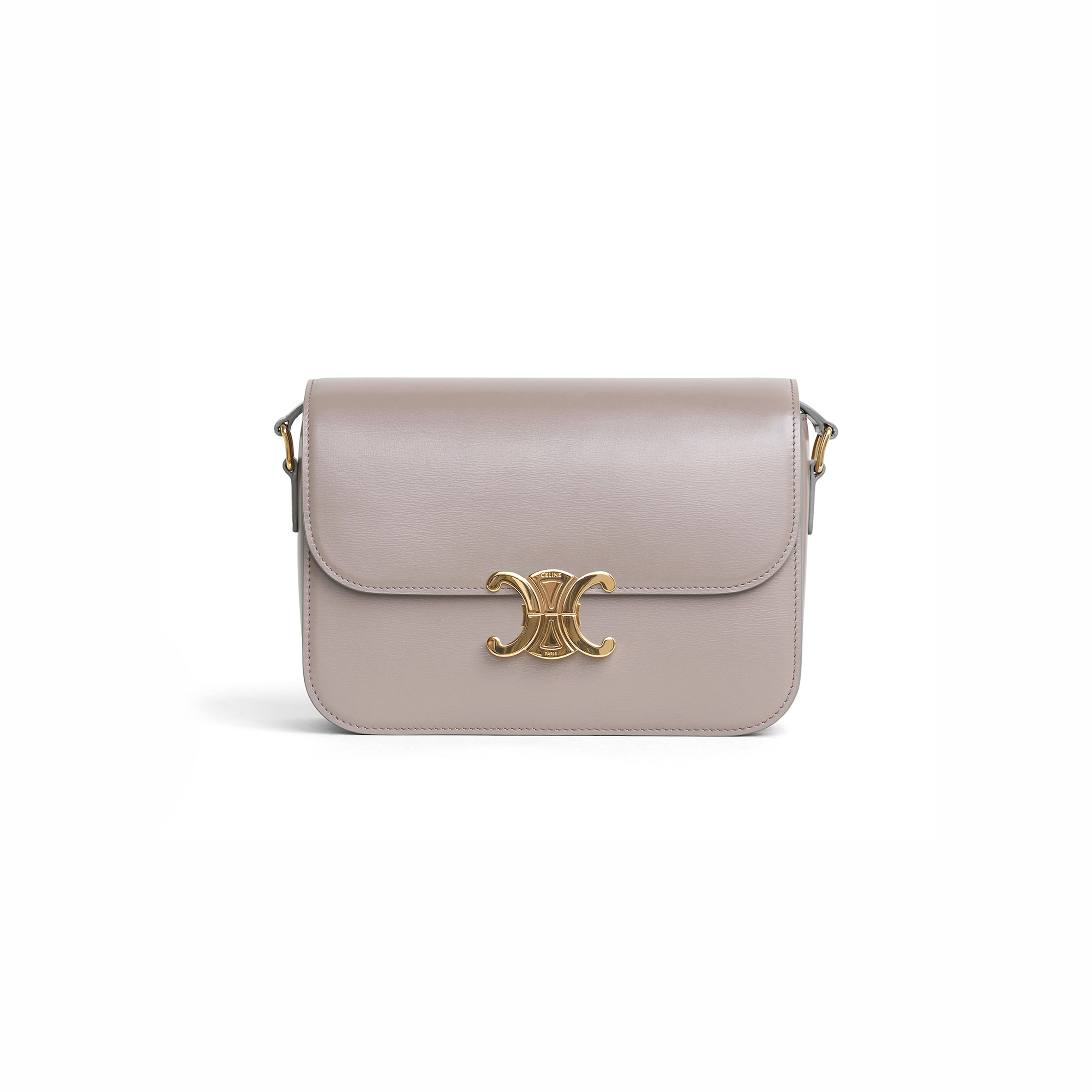 CELIN MEDIUM TEEN TRIOMPHE BAG IN SHINY CALFSKIN 187363BF4.10BL (22.5*16.5*7.5cm)
